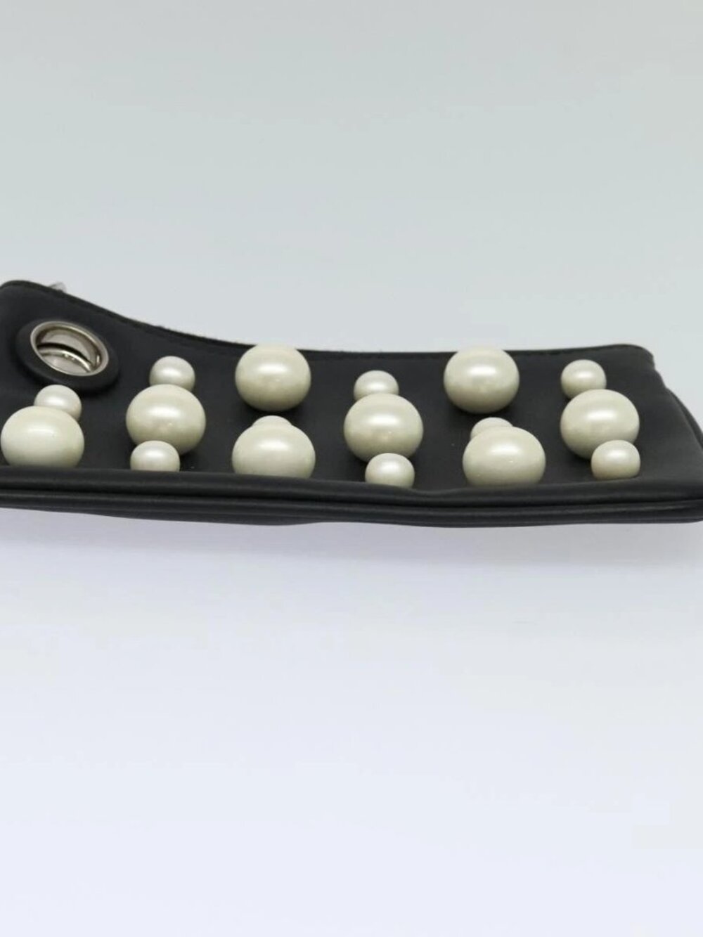 FENDI Triplet Clutch Bag Leather Black Auth 110887V - Picture 8 of 16